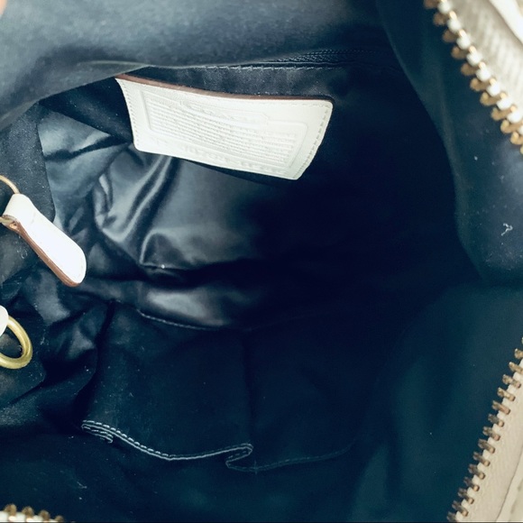 COACH Blue & White Canvas Bucket Bag - Picture 10 of 15